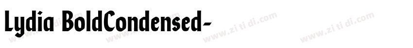 Lydia BoldCondensed字体转换